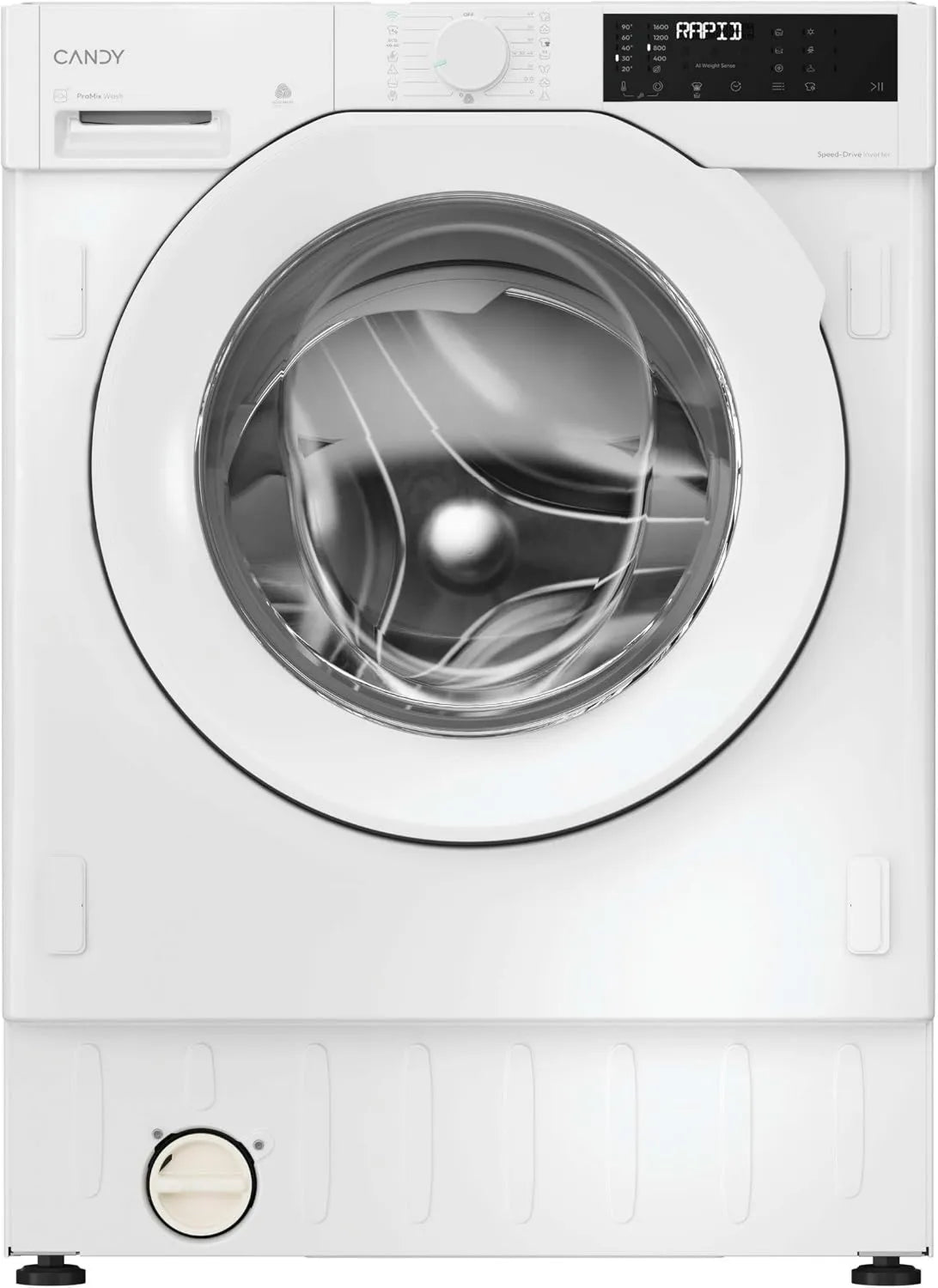 Candy BC4S695M6D8-S secadora, control WiFi, Motor Inverter, inicio diferido, función de vapor, 9 kg, 5 kg, 1600RPM, 1 Programas, Pro Wash 400