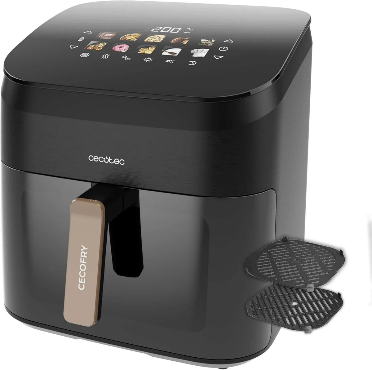 Cecotec freidora de aire, 8,5L, 2200W, ajuste regulable, función grill, Temperatura Regulable, Ventana Visualización