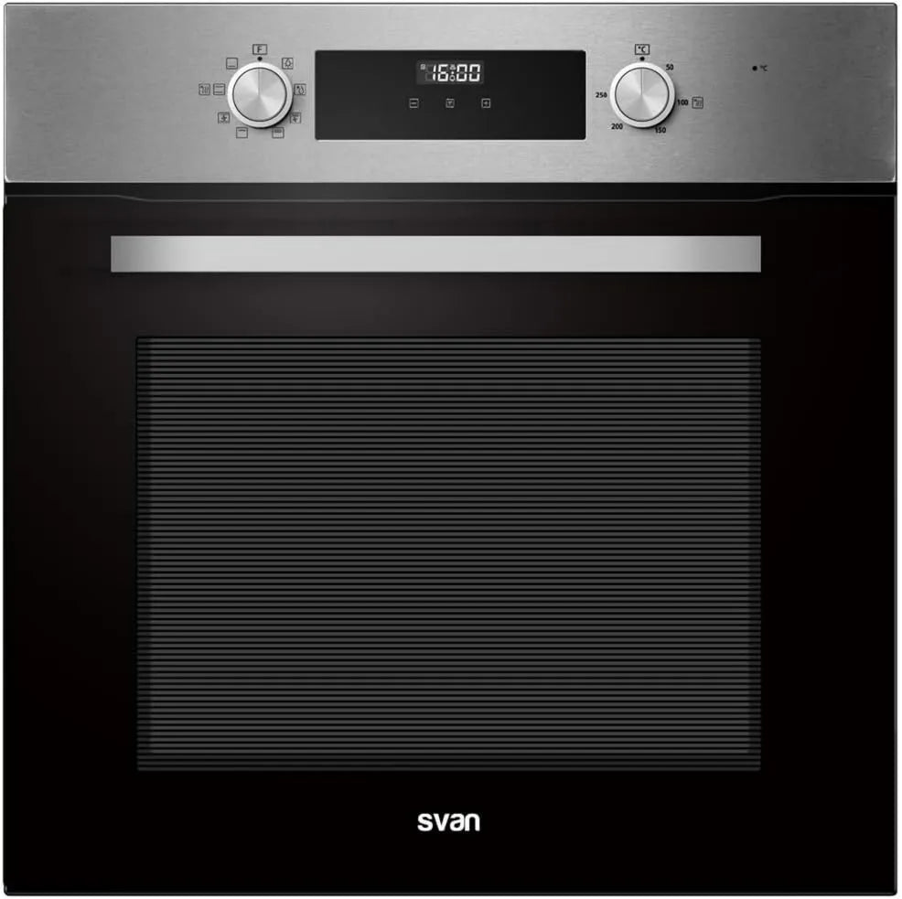Horno eléctrico SHM8700DX, 70 Litros, 3000 W, 8 Programas, pantalla digital, acero inoxidable, Interior Esmaltado, Limpieza Fácil, Pantalla LED Manual