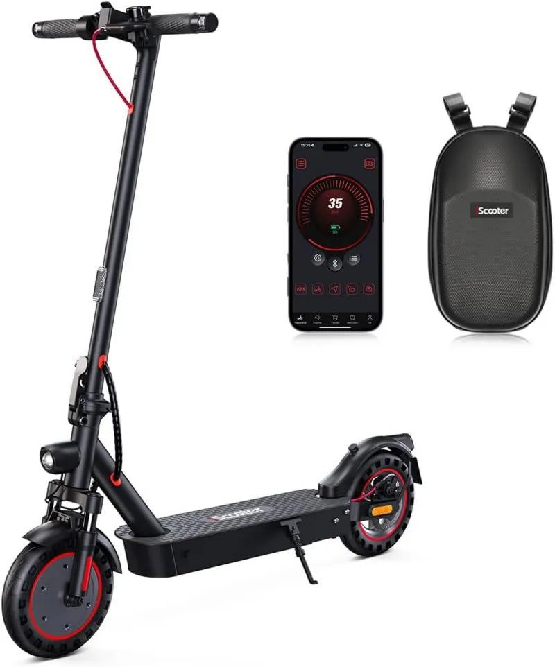 Patinete 25KM/H, diseño plegable, 500W, 120 KG, iScooter 10' Eléctrico Adultos Homologado DGT, Máxima, Frenado Doble