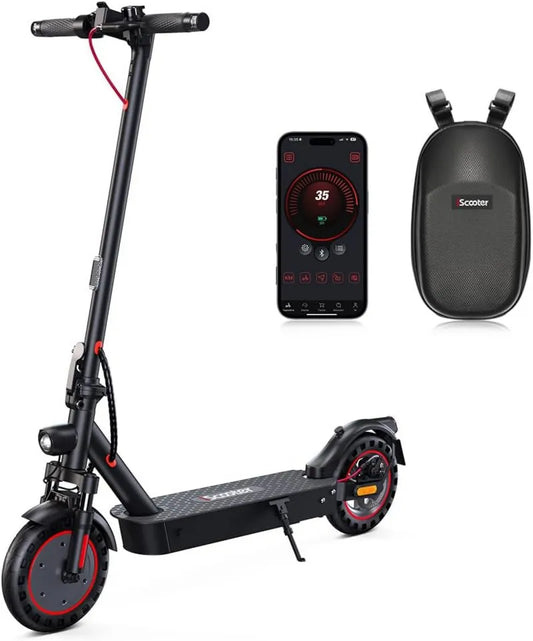Patinete 25KM/H, diseño plegable, 500W, 120 KG, iScooter 10' Eléctrico Adultos Homologado DGT, Máxima, Frenado Doble