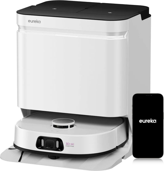 Robot aspirador J15, 19,000Pa, Ultra, 75°C de Agua Caliente, Cepillo Lateral Extensible, Mapeo Impulsado por Inteligencia Artificial