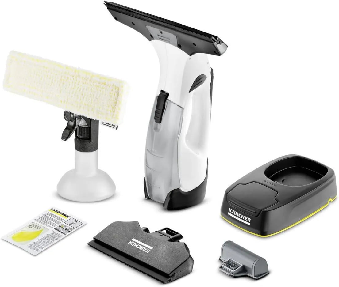 Kärcher WV 5 rizador de pelo, 20 ml, Plus N Limpiacristales a Batería, Batería Adicional, Pulverizador de Microfibra
