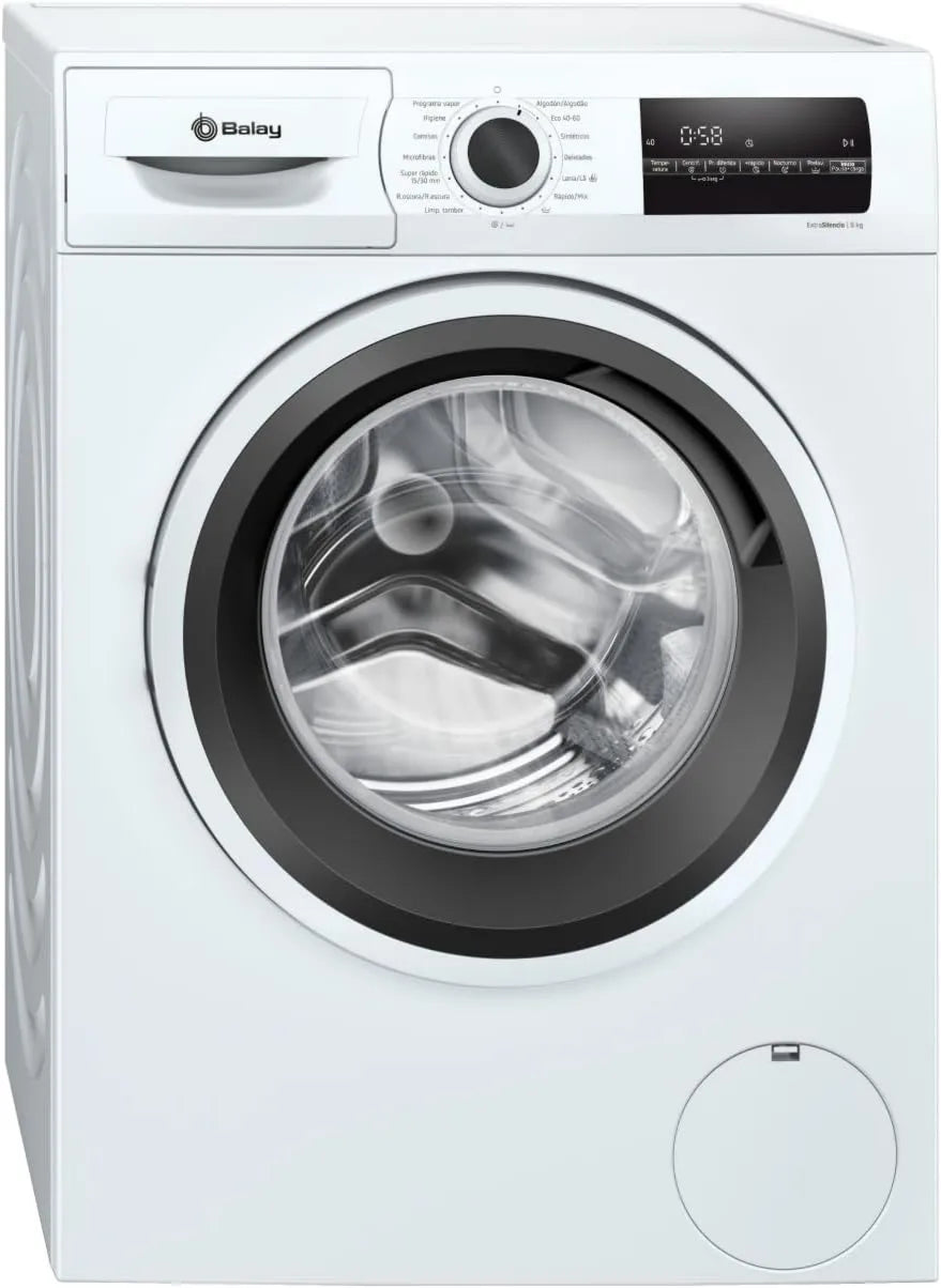 Balay 3TS282B lavadora, 8 kg, instalación libre, Tecnología AquaControl Plus, Programa de planchado, Función Más Rápido