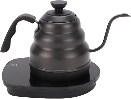 Hervidor eléctrico, 600 Ml, control programable, acero inoxidable, con Cuello de Cisne, para Cocina Casera y Preparación, Enchufe europeo