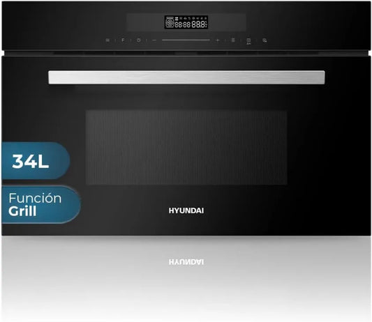 Horno microondas HHMW3414DGB00, 34 litros, 900W, 1100W, 95 min, 11 programas, instalación empotrada, control programable, función grill