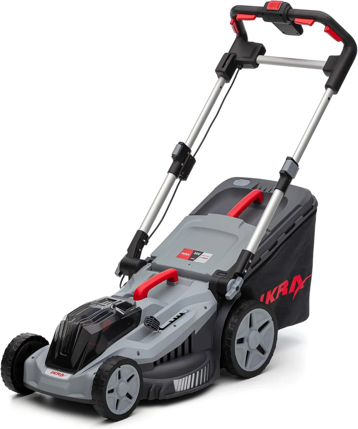 Cortacésped LM 43, 36V, 600 m², 43 cm, IKRA a batería IB, céspedes de hasta, Ancho de Corte, Altura de Corte de 30-75 mm