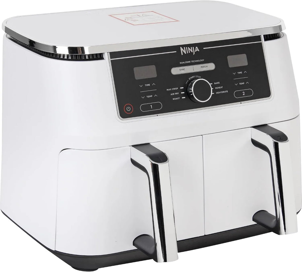 Ninja AF400EUWH freidora de aire, doble zona, cocción por aire caliente, Dual-Zone 6-en-1 Caliente/Blanco