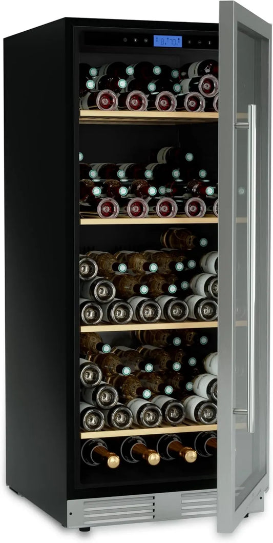 CAVCE160, 333L, 160 Botellas, libre instalación, acero inoxidable, ajuste regulable, CHAMPS Botellero Independiente, Capacidad, Diseño Elegante en