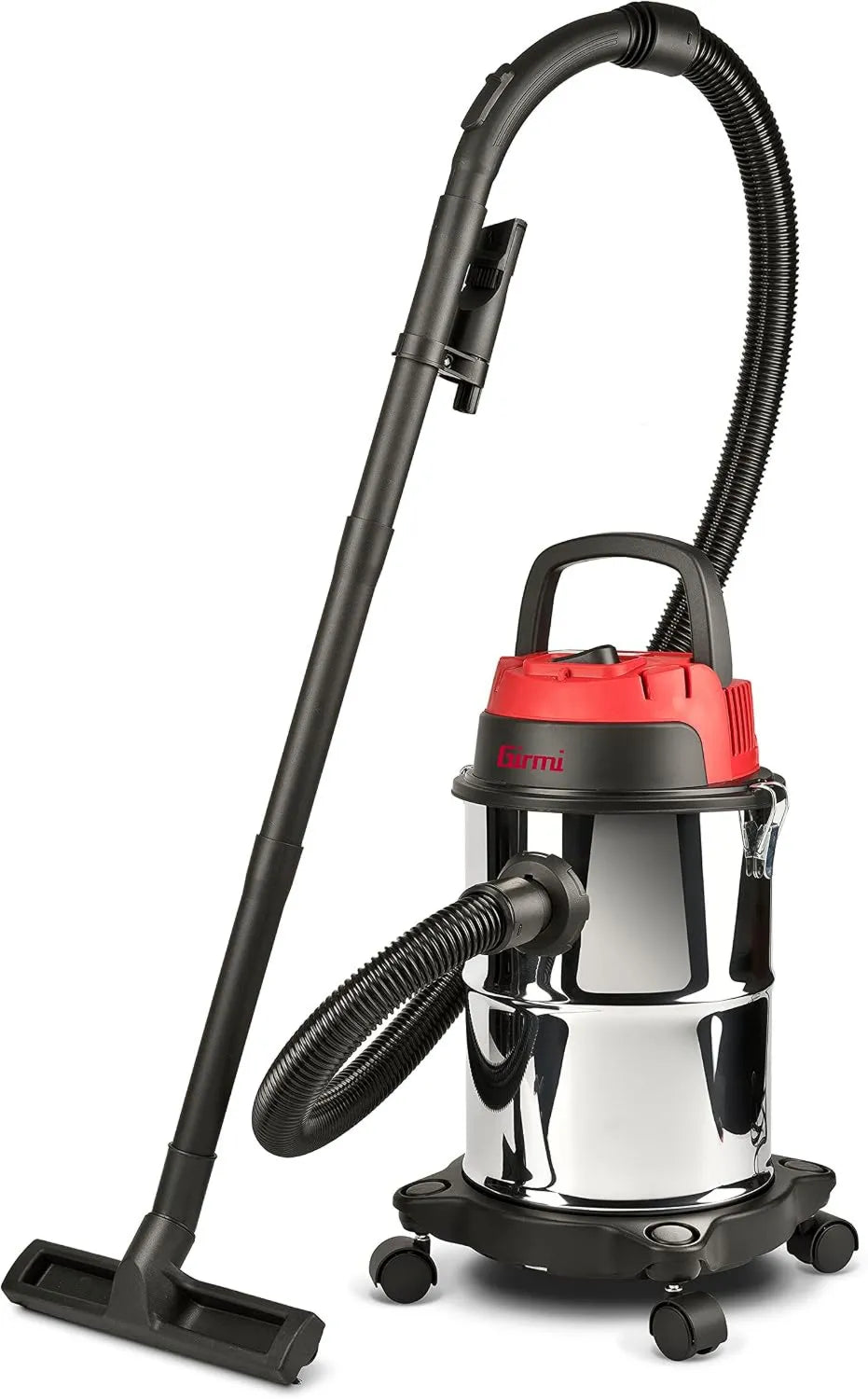 Aspiradora, acero inoxidable, 15 litros, 1000 W, 16 Kpa, Ap45 húmeda y Seca en, Potencia de succión, Filtro de Tela Reutilizable, Accesorios Incluidos