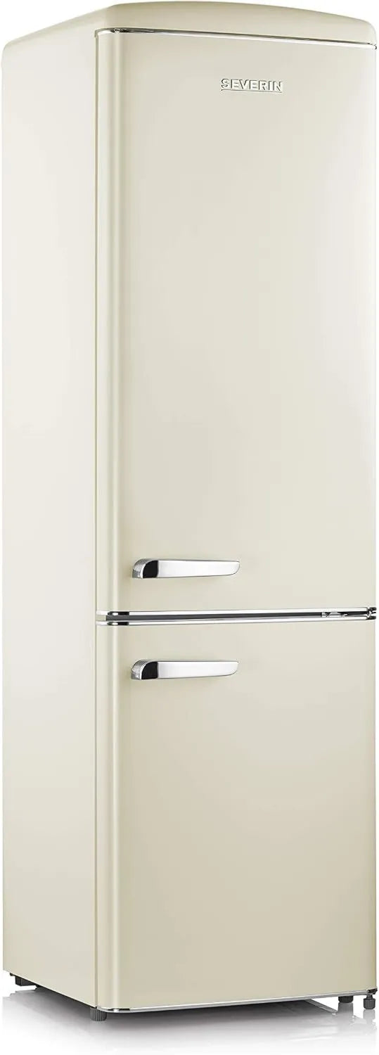 Severin RKG 8919 frigorífico, 244L, 39dB, 1-7°C, Retro Congelador con Aplicaciones de Cromo, Volumen Neto, Eficiencia Energética D