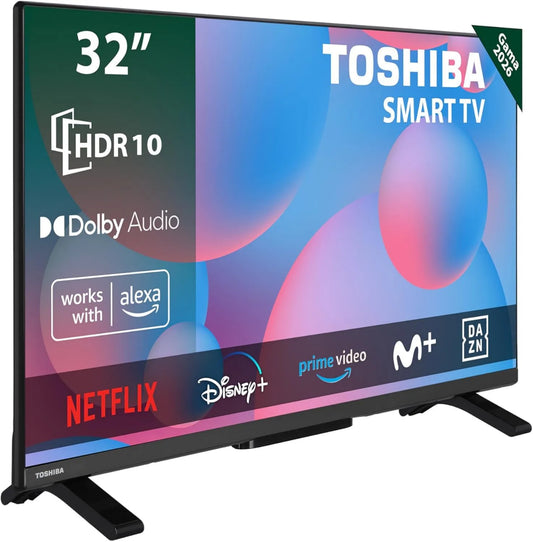 Toshiba 32WV2563DG HDR10 Smart TV, 32 Pulgadas, 1366 x 768, Compatible con Asistente de Voz Alexa