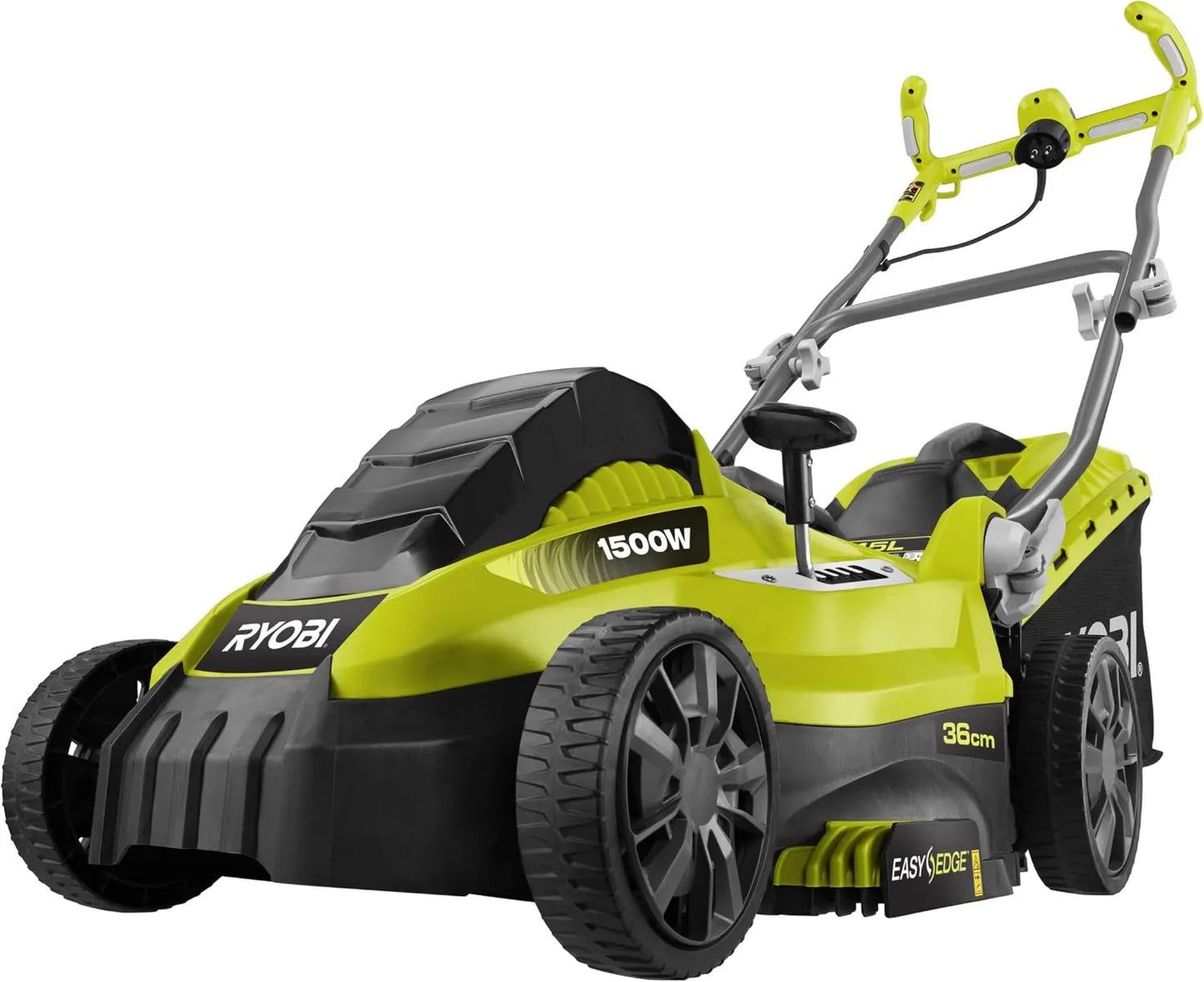 Cortacésped RLM15E36H, ajuste regulable, 1500 W, 45l, 36cm, Eléctrico, Recogida y Mulching, Altura Ajustable 5 Posiciones