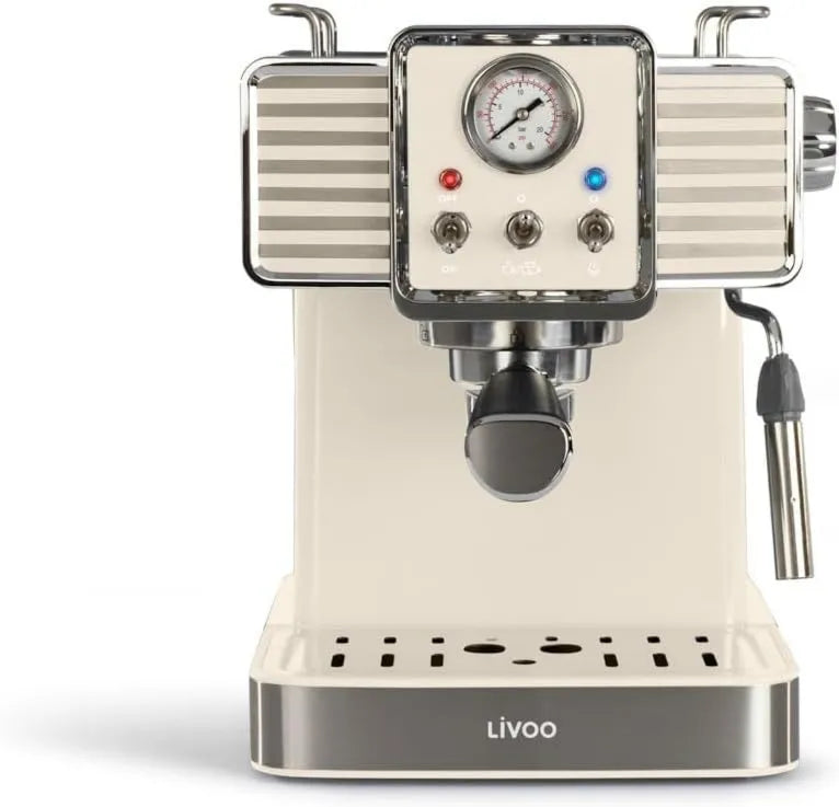 Cafetera espresso DOD174C, 1.5L, 1350W, Máquina de espresso, café molido y cápsula ESE
