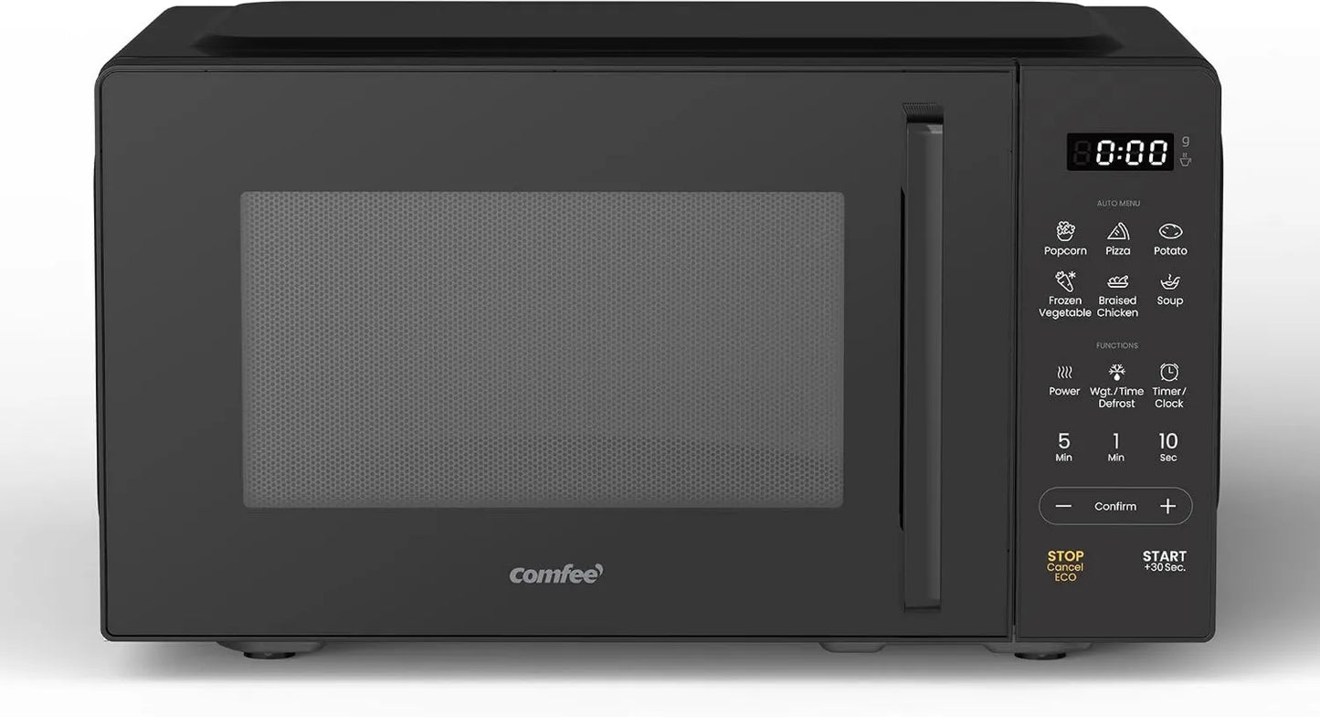 Horno microondas CMO-EM202NF, 20 l, 700 W, 11 niveles, Microondas digital, 6 menús automáticos, cocina a varias etapas, inicio rápido, COMFEE'